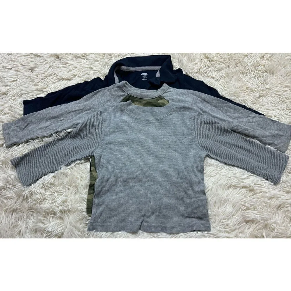 6 piece Boys Size 2T/24 month toddler long sleeve shirts and thermal bundle by C